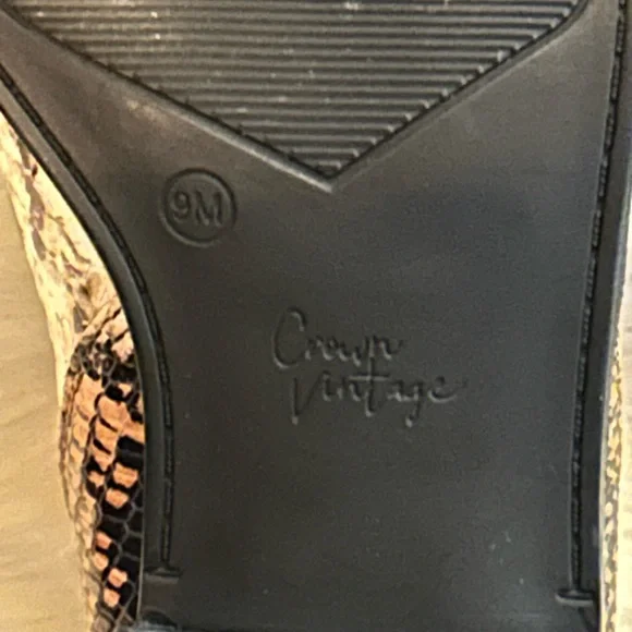 Crown Vintage Tolana Chelsea Snakeskin Print Boot Size 9 - Picture 5 of 13